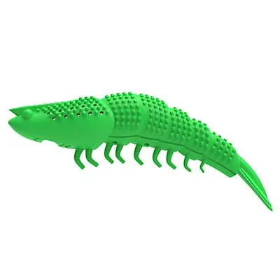 2Pcs grass green Catnip crayfish toothbrush, cat toy molar shrimp AZ12832