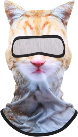 3D Cat Ski Balaclava Sheisty Face Mask with Ears for Music Festivals Raves Ski Halloween Party Outdoor Activities