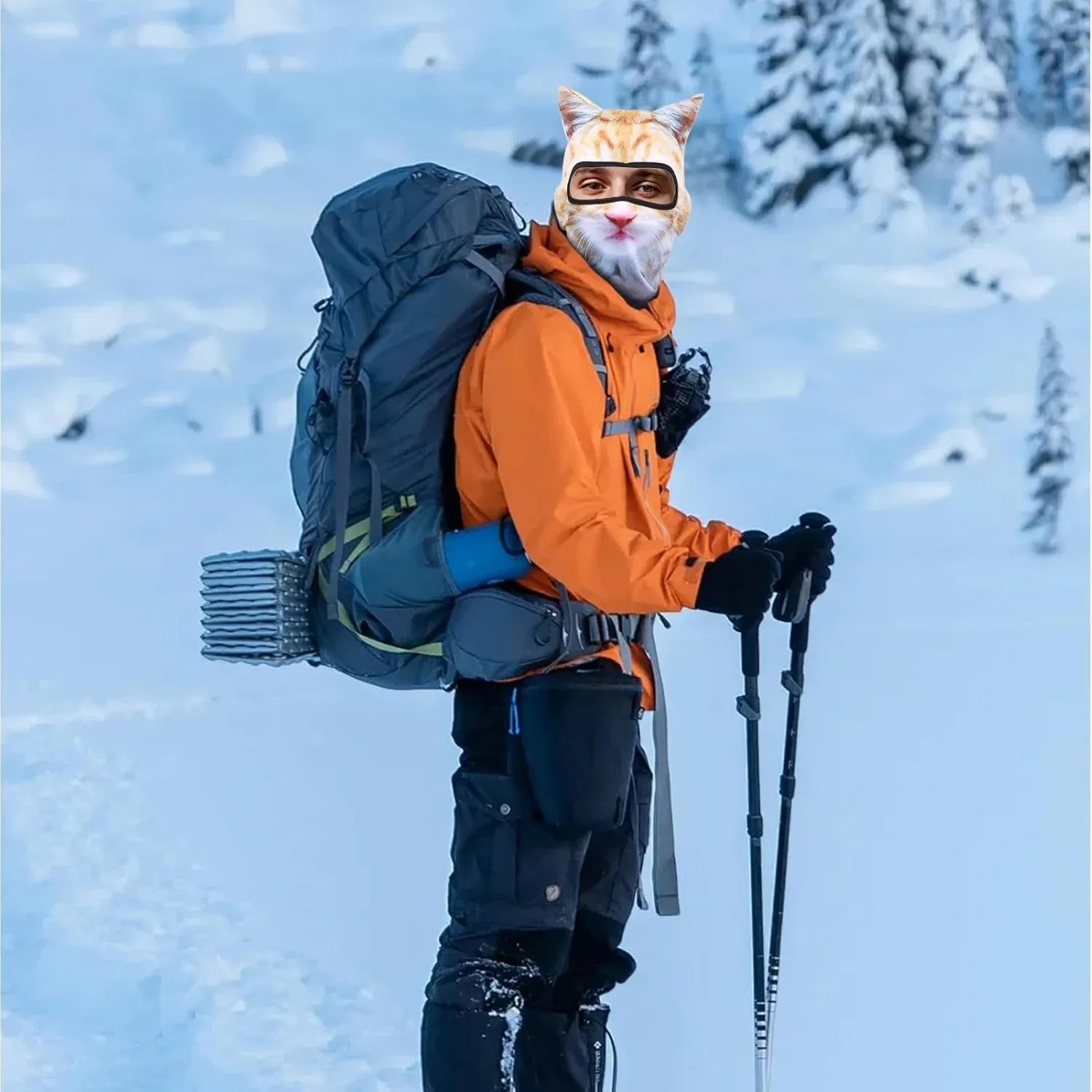 3D Cat Ski Balaclava Sheisty Face Mask with Ears for Music Festivals Raves Ski Halloween Party Outdoor Activities
