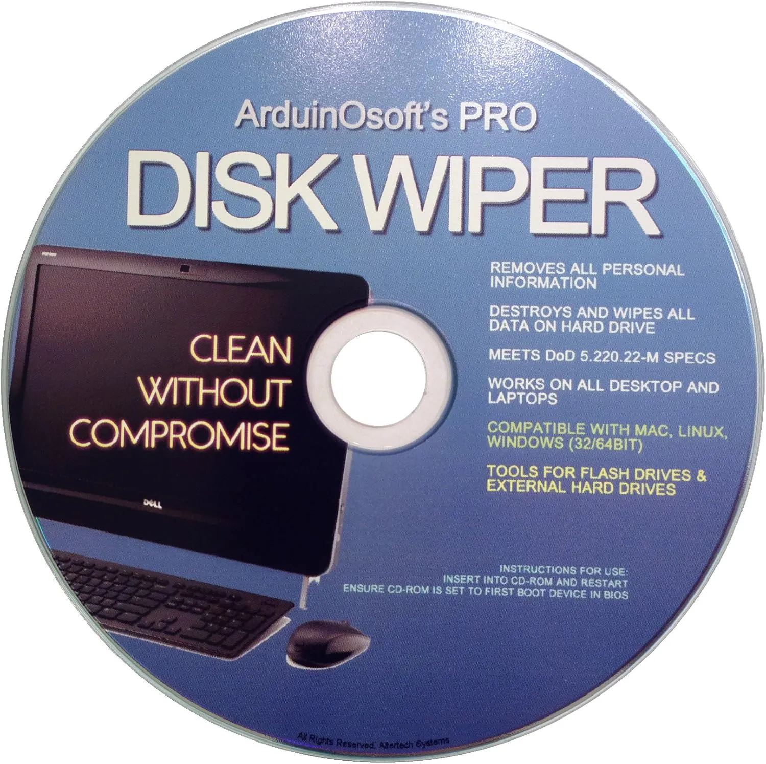 Arduinosoft Permawipe: Cleaning Tool to Permanently Wipe Drive Contents before Reinstallation of the Operating System