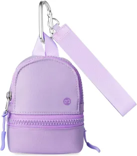 Babysun Mini Backpack Keychain Wristlet Pouch Small Change Coin Purse Cute Zipper Wallet With 3 RFID Card Slots For Women/Men Airpods Cosmetics