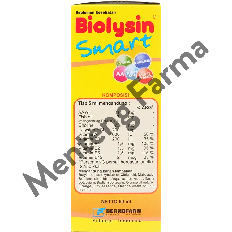Biolysin Smart Syrup 60 mL - Sirup Multivitamin Anak