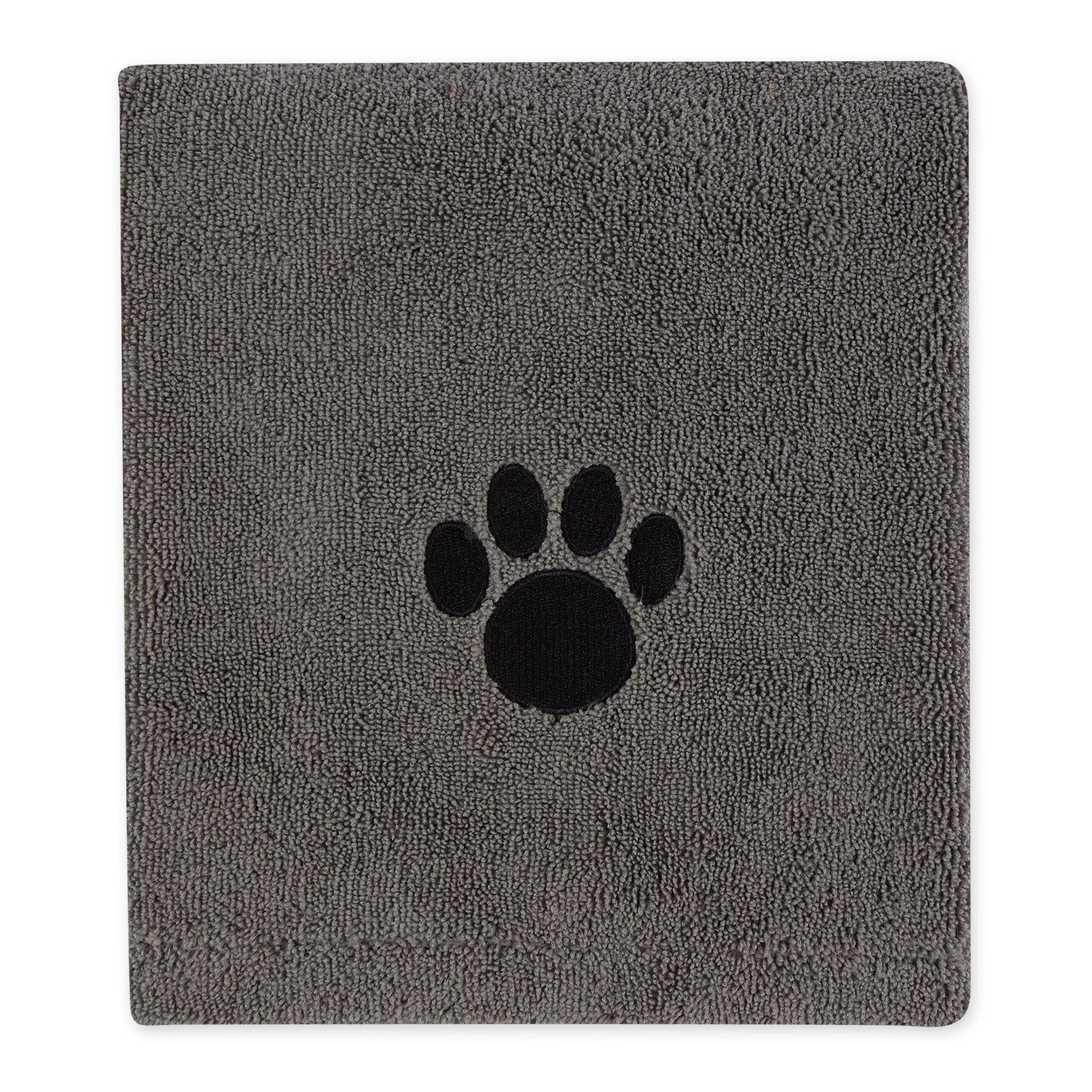 Bone Dry Large Pet Towel, Absorbent Microfiber, Gray, 41x23.5"