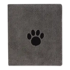 Bone Dry Large Pet Towel, Absorbent Microfiber, Gray, 41x23.5"