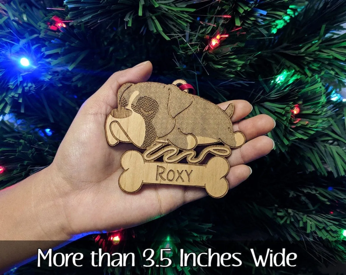 Boxer Custom Engraved Pet Christmas Ornament to Celebrate New Puppy into Family Couples Adopted Dog Gift for First Christmas Together Gifts