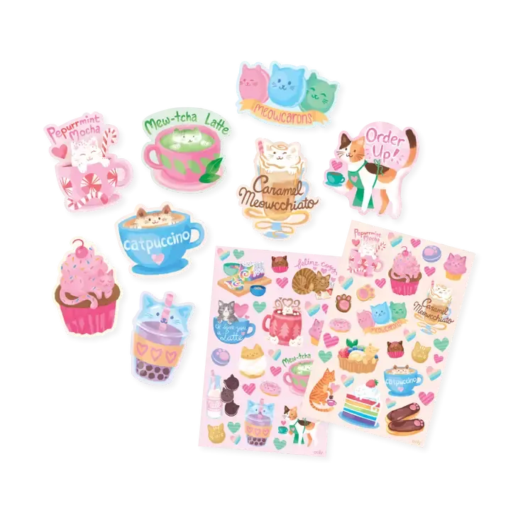 Cat Cafe Scented Stickers