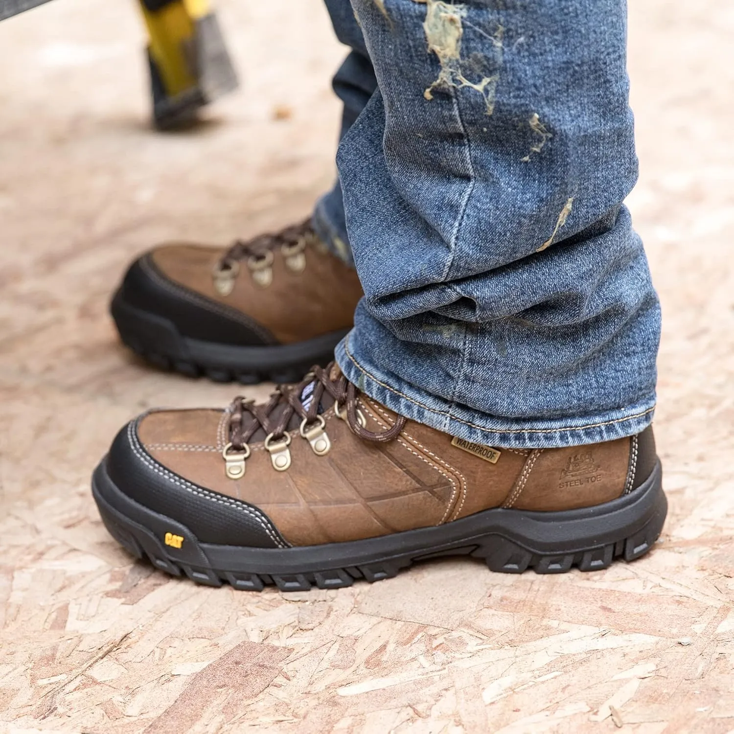 CAT Mens Threshold Waterproof Steel Toe Work Boot