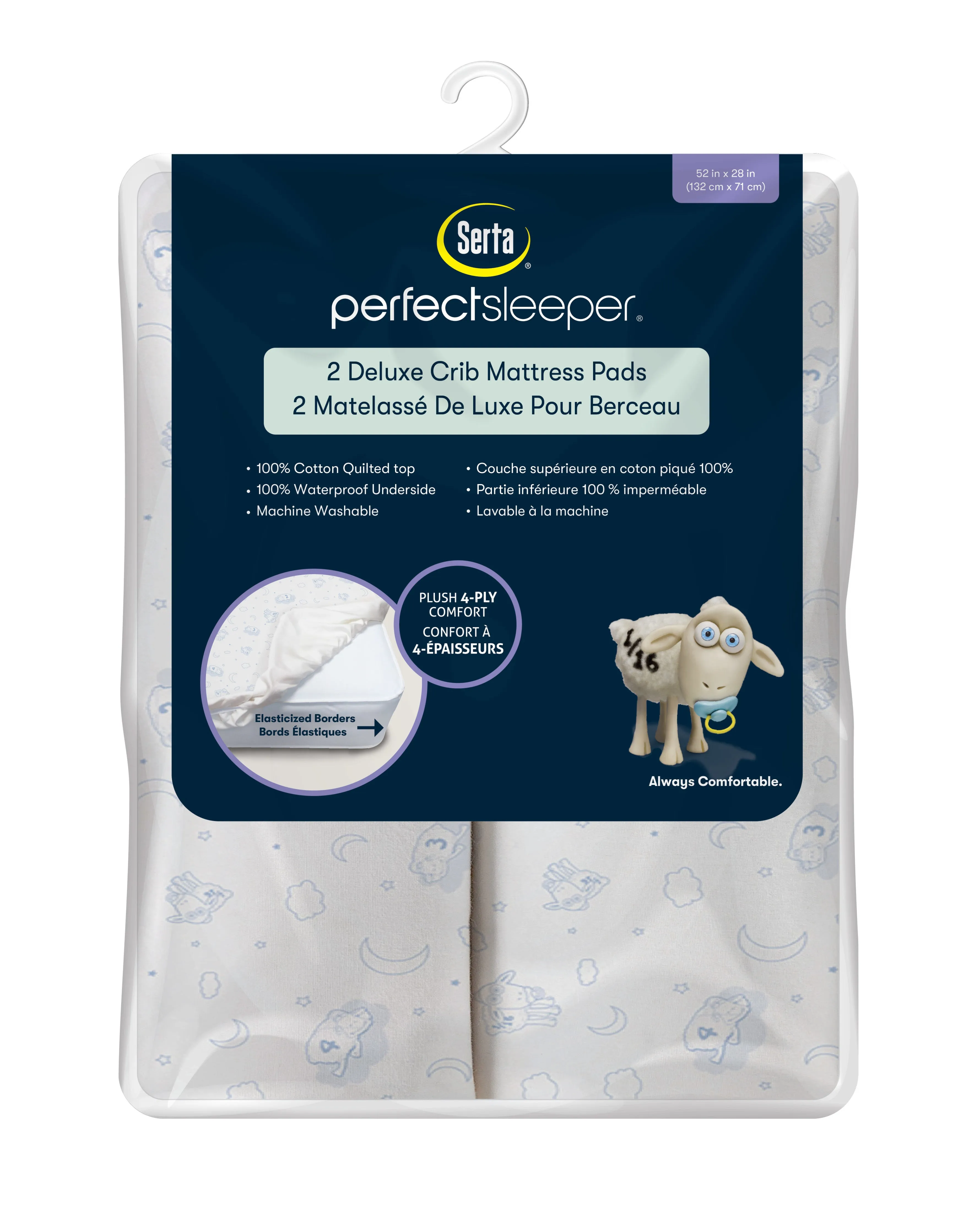 Deluxe Crib Mattress Pad - 2 Pack
