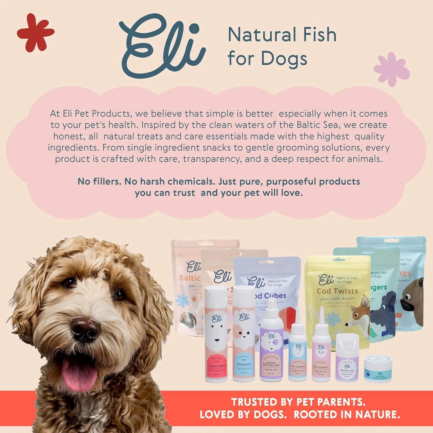 Eli Tiny Sprats  Natural Dog Treats, Whole Small Fish, High in Protein and Omega-3, Grain Free, Single Ingredient, No Additives, Gluten Free, Air Dried, Training Snack or Meal Topper  2 Pack