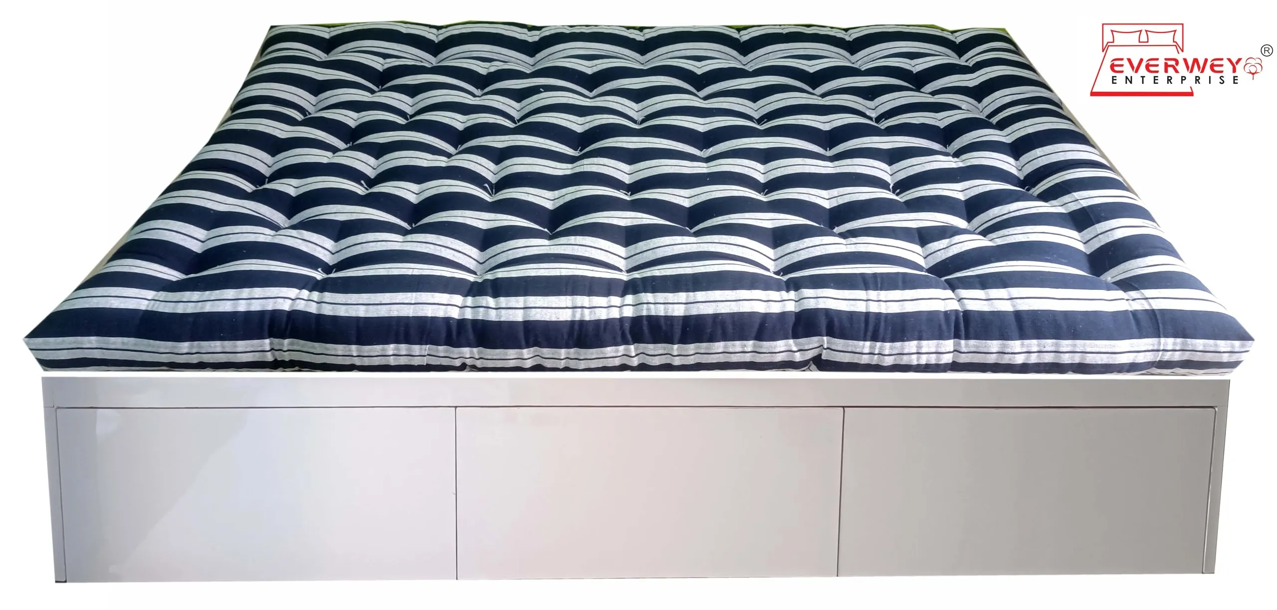 EVERWEY ENTERPRISE White Cotton Material (4x6 Feet) / 48 Inches X 72 Inches Mattress/Cotton Gadda (4 X 6) 10KG