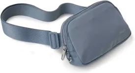 Fanny Pack with Anti Theft for Women Men, Unisex Small Crossbody Belt Bag for Traveling Hiking Running Workout, Everywhere Waist Bag Pack with Adjustable Strap-Haze Blue