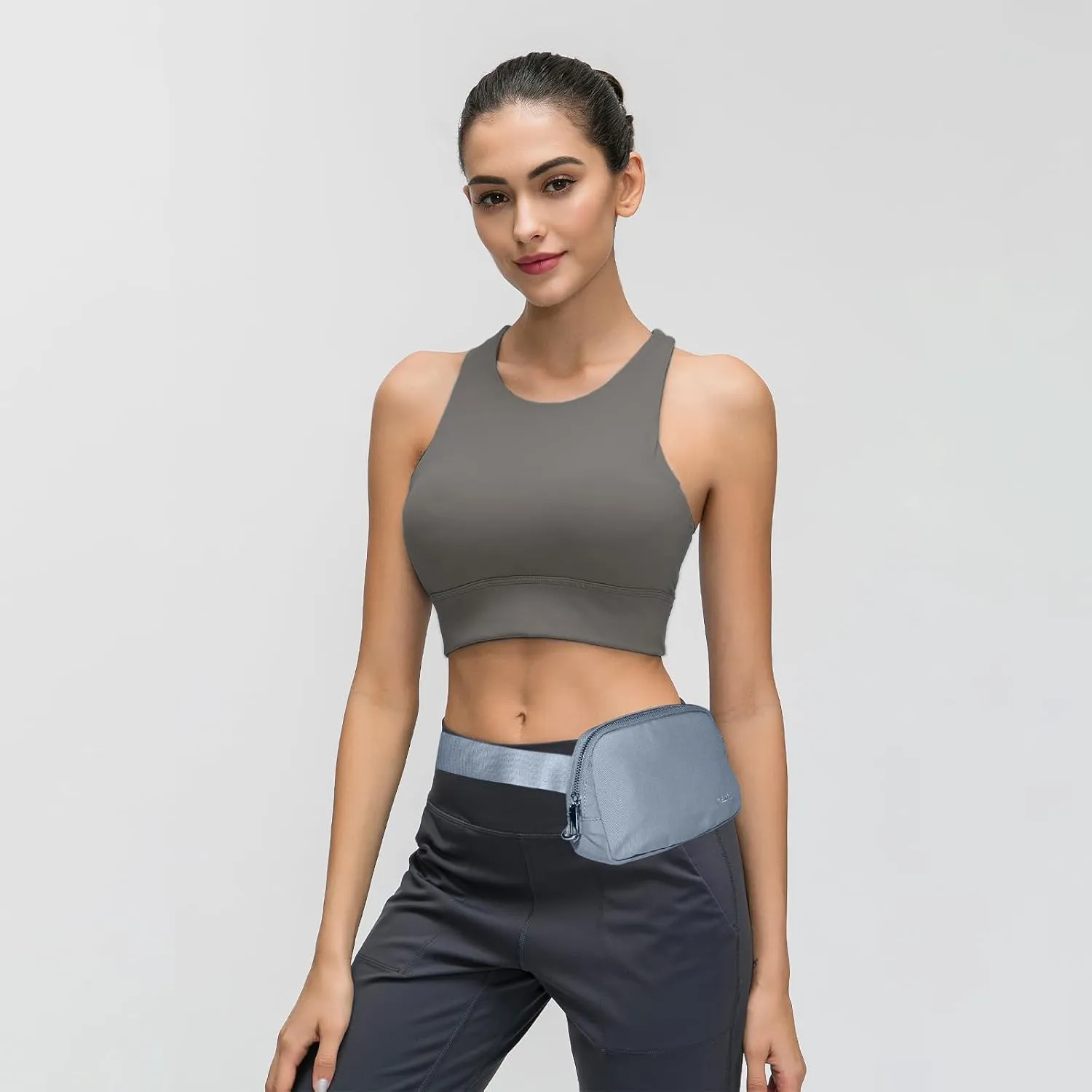 Fanny Pack with Anti Theft for Women Men, Unisex Small Crossbody Belt Bag for Traveling Hiking Running Workout, Everywhere Waist Bag Pack with Adjustable Strap-Haze Blue