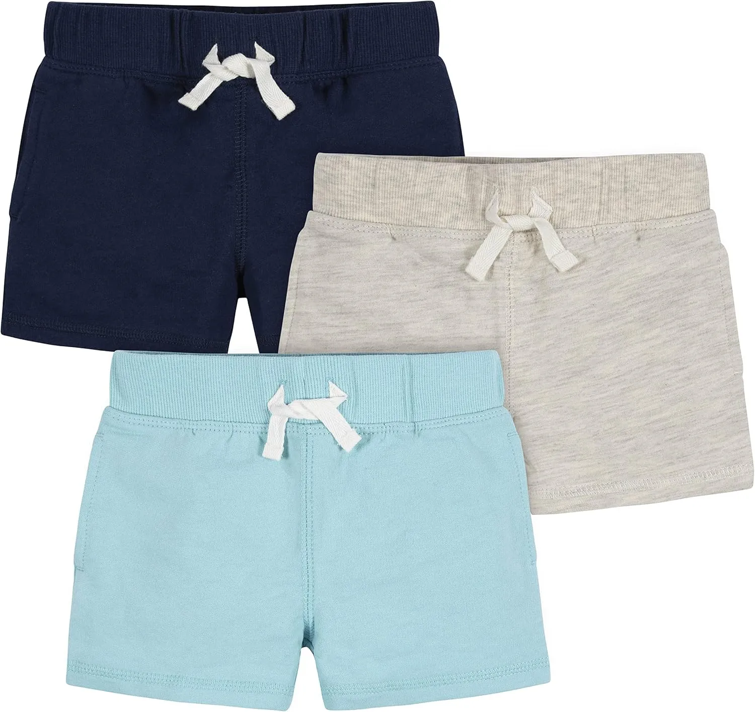 Gerber Baby Boys' Toddler 3-Pack Pull-on Knit Shorts