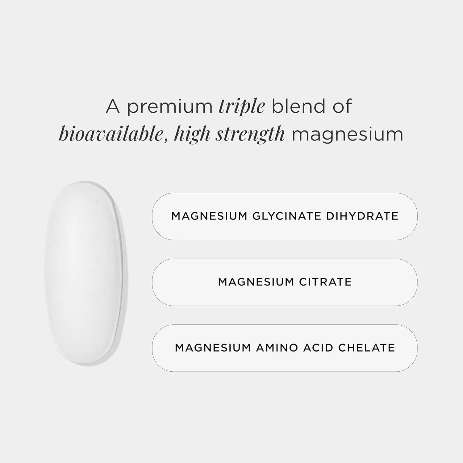 JSHealth Vitamins Advanced Magnesium Supplements with Magnesium Glycinate & Citrate for Muscle Relaxation (60 Tablets)