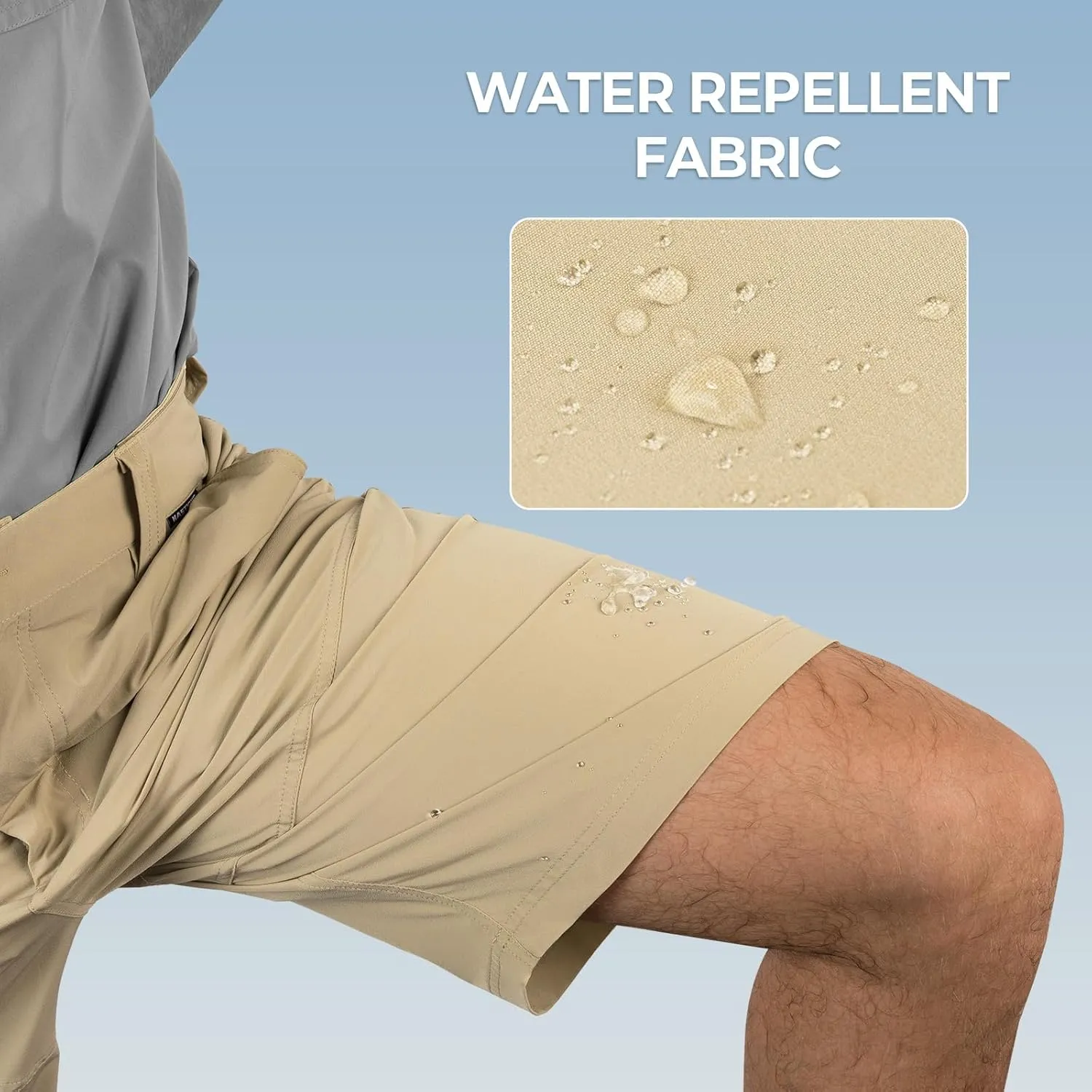 KastKing Cool Caster Men's Fishing Shorts, UPF 50  Hiking Shorts, 10.5?? and 7.5?? Available, Water Repellent, 4-Way Stretch