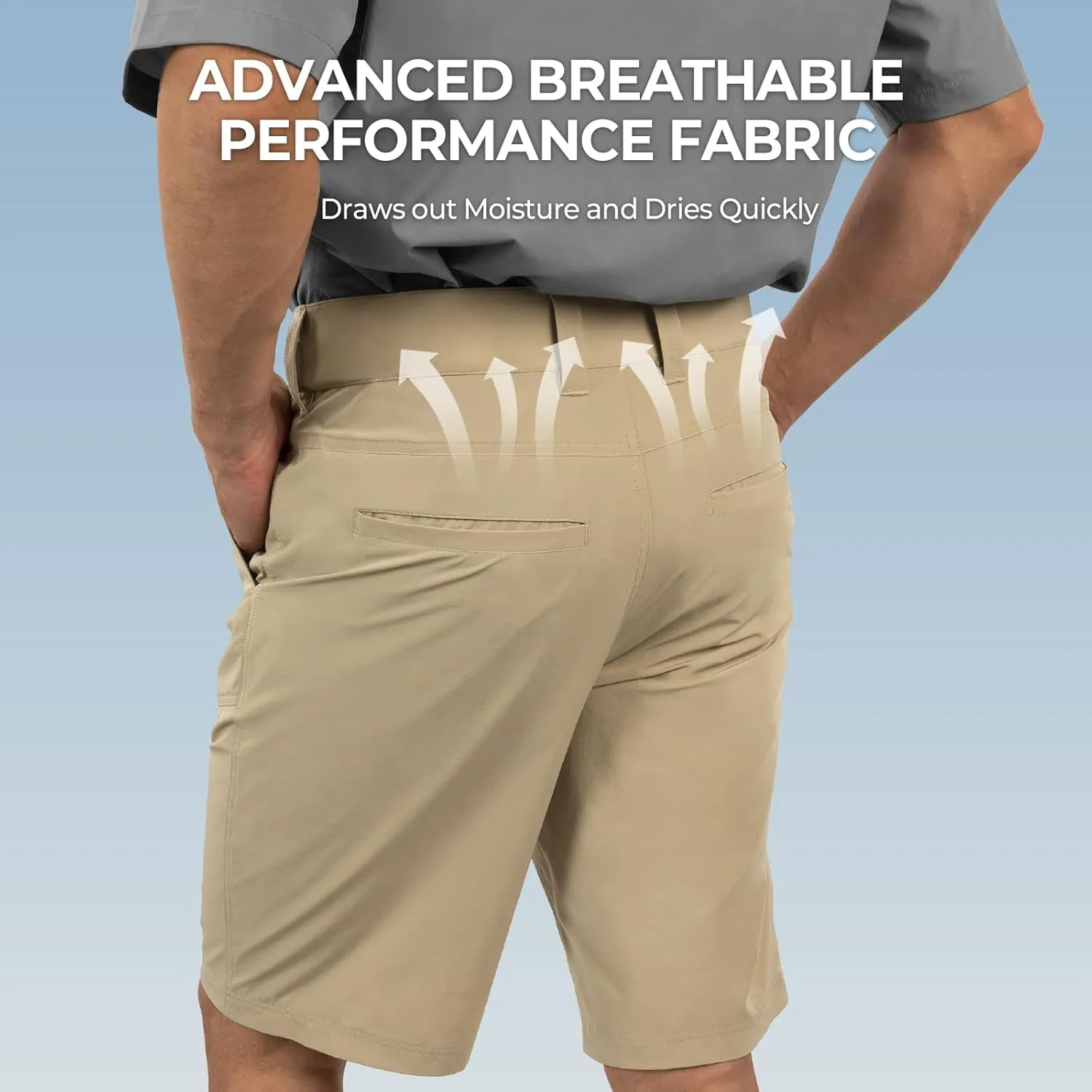 KastKing Cool Caster Men's Fishing Shorts, UPF 50  Hiking Shorts, 10.5?? and 7.5?? Available, Water Repellent, 4-Way Stretch