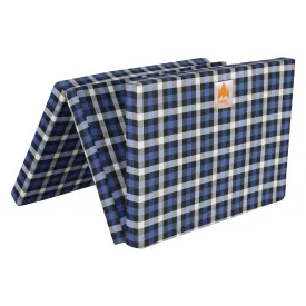 MOROFEEL 2 Inch Dual Comfort Reversible Foldable UHD Foam Single Bed Mattress 3 Fold Blue & White Color (Size : 72 x 35 x 2)