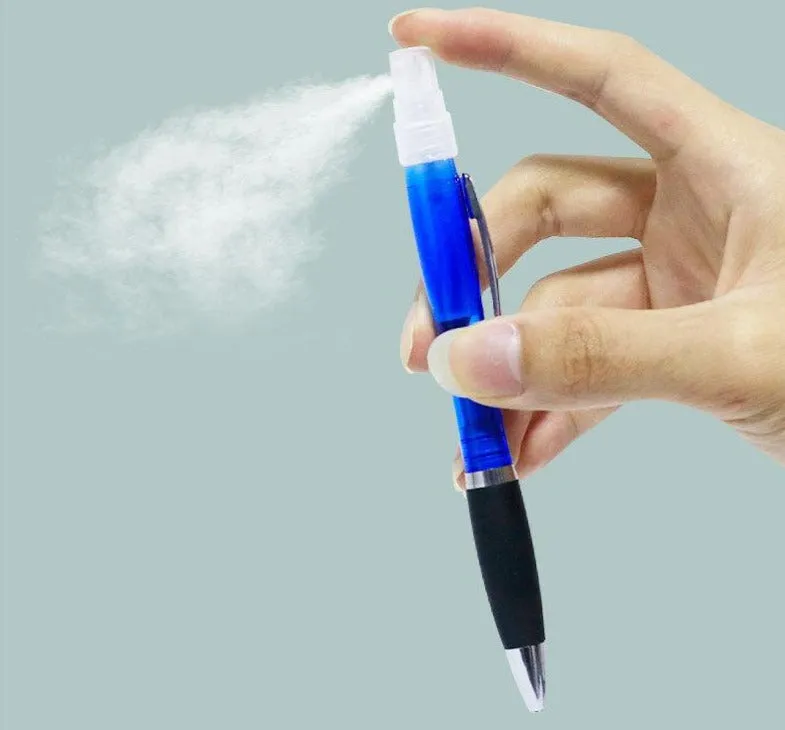 Multifunctional disinfectant pen with alcohol spray sterilizing ball pen