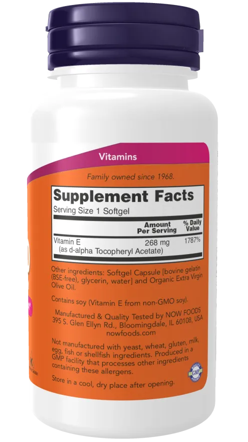Now E-400 With D-Alpha Tocopheryl