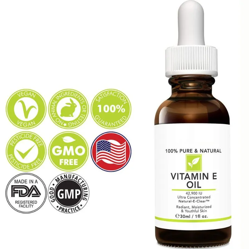 Organic Vitamin E Liquid Supplement 42.900 IU
