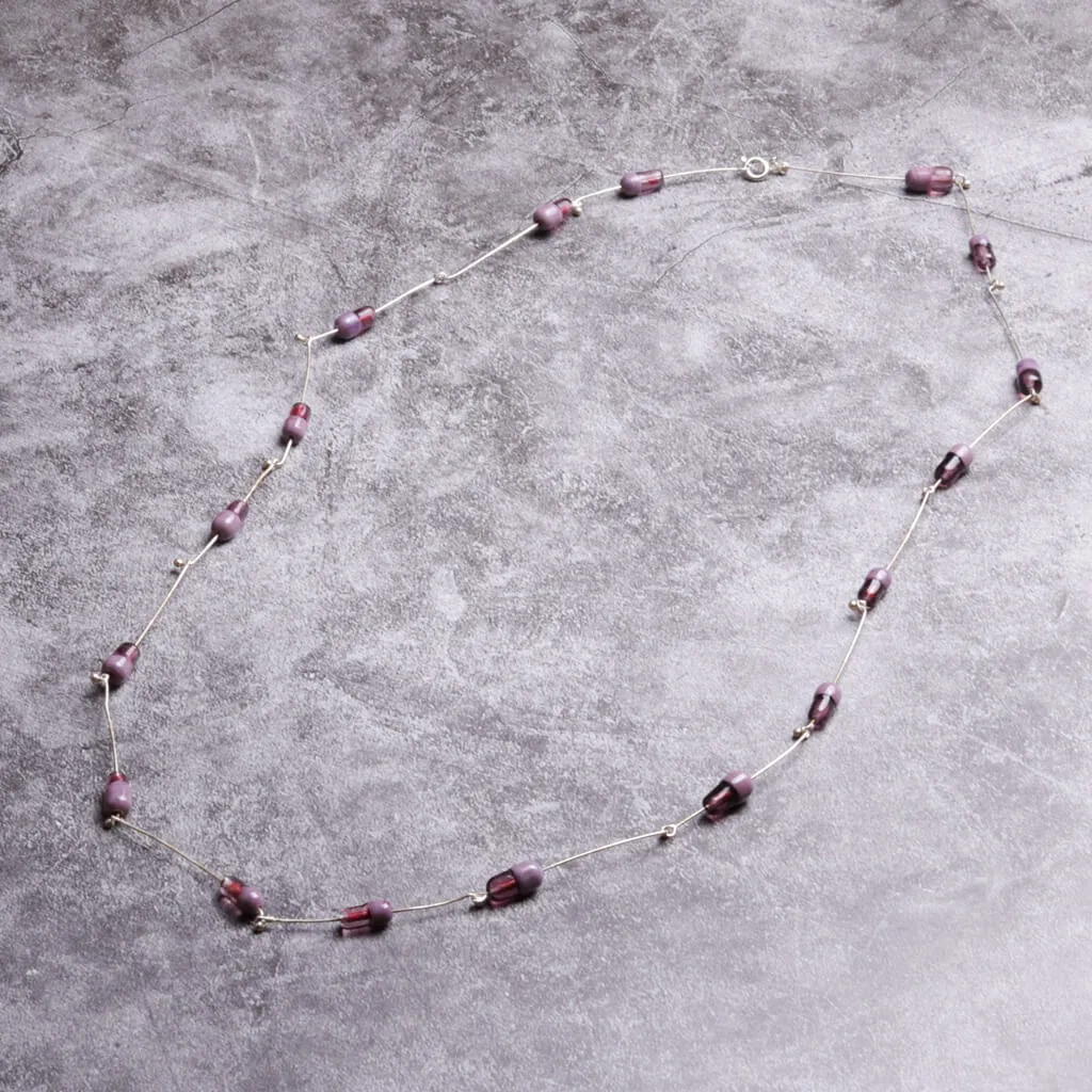 Pills Statement Necklace Purple