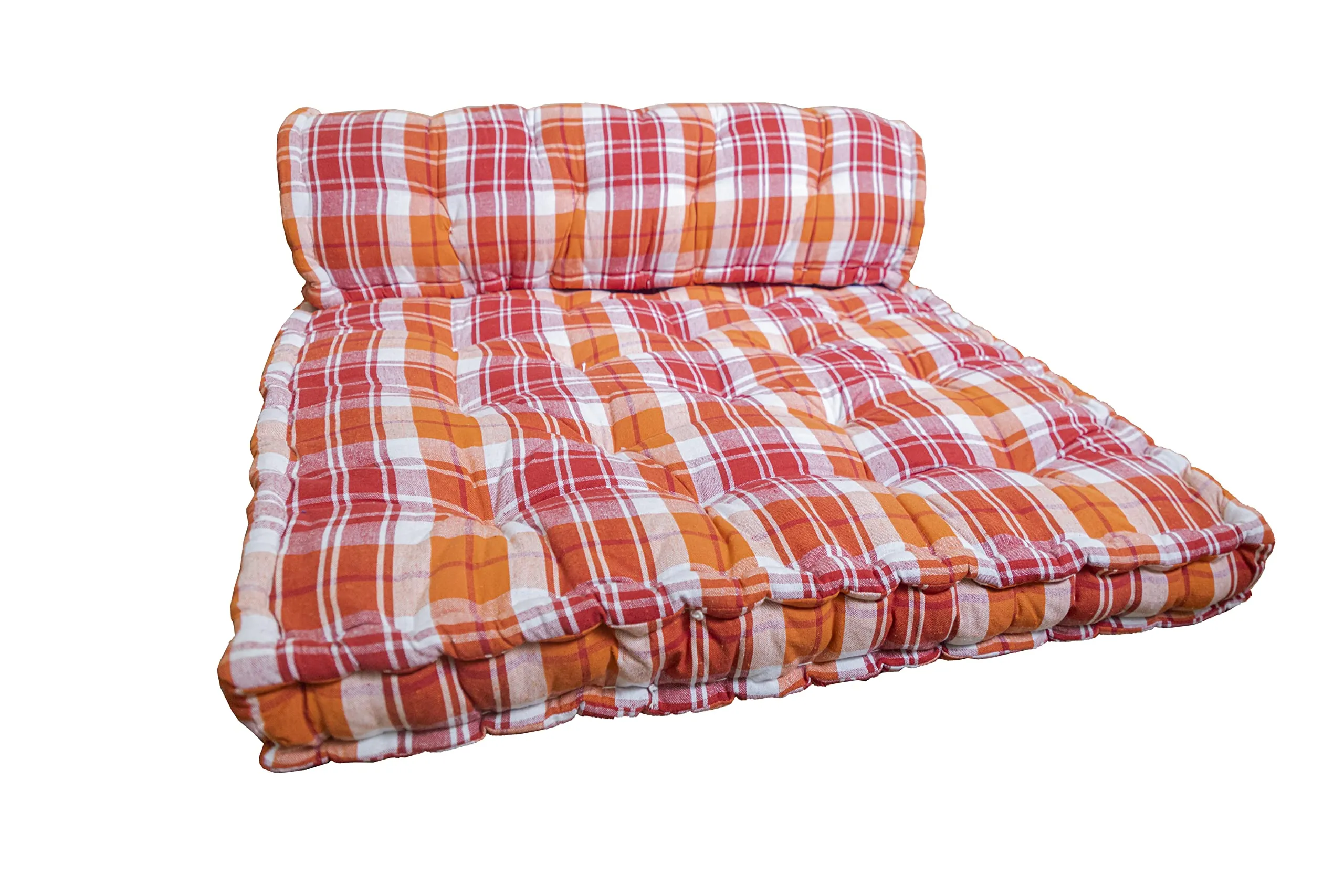 SPINEHEAL MATTRESS Box Type Soft Cotton Filled Foldable Bed Mattress, Firm Gadda for Floor, Bed, Travelling, Light Weight, Single Size Mattress (72 x 30 x 5 Inches)
