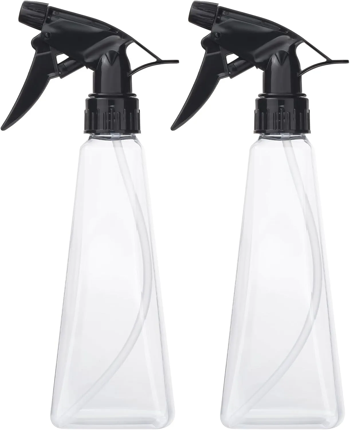 Spray Bottles (2-Pack, 12 Oz.) Mist/Stream, Plastic Water Spray Bottle for Hair, Plants, Cleaning, Cooking, BBQ, Pet - Empty Spray Bottles - Leak Proof - BPA-Free - Multicolor