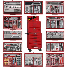 Teng Tools 1033 Piece PRO35 26 Inch Wide Red Mega Master Hand Tool Kit - TKS26R1033T