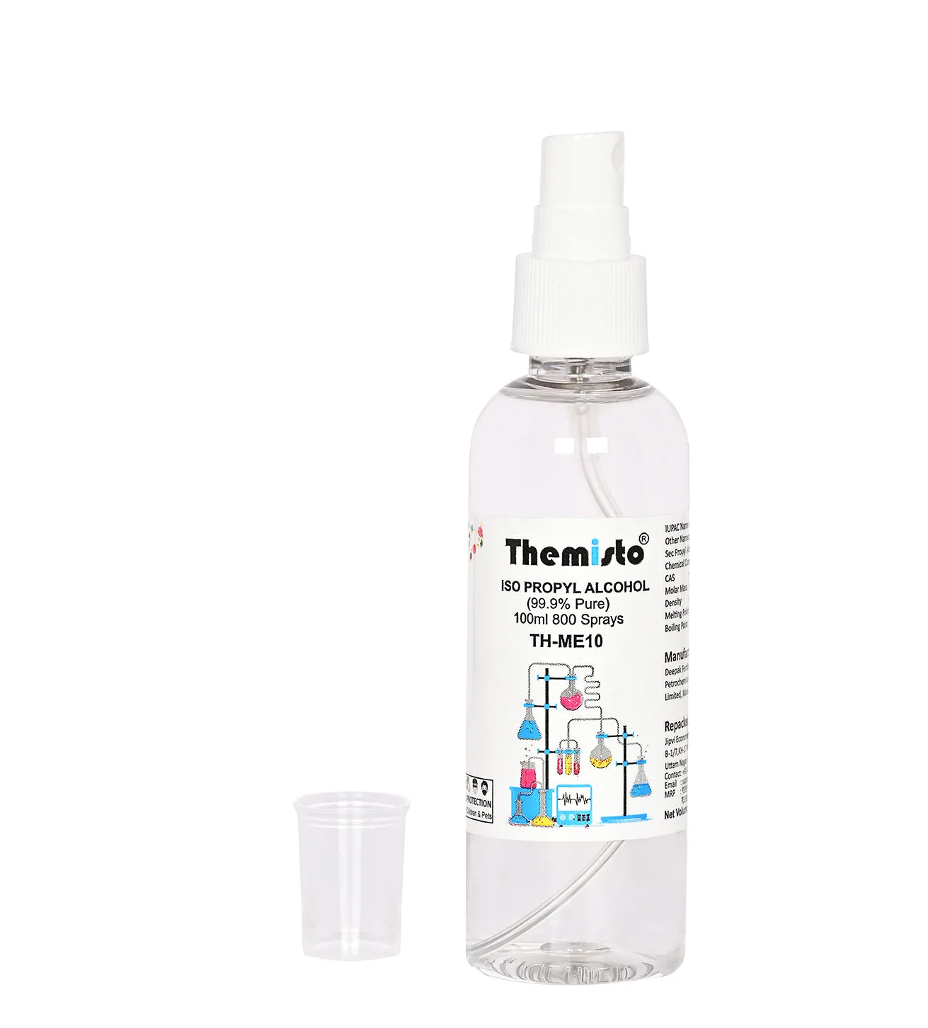 Themisto IPA ISO PROPYL RUBBING ALCOHOL Spray 100 ml (99.9% Pure) (TH-ME10)