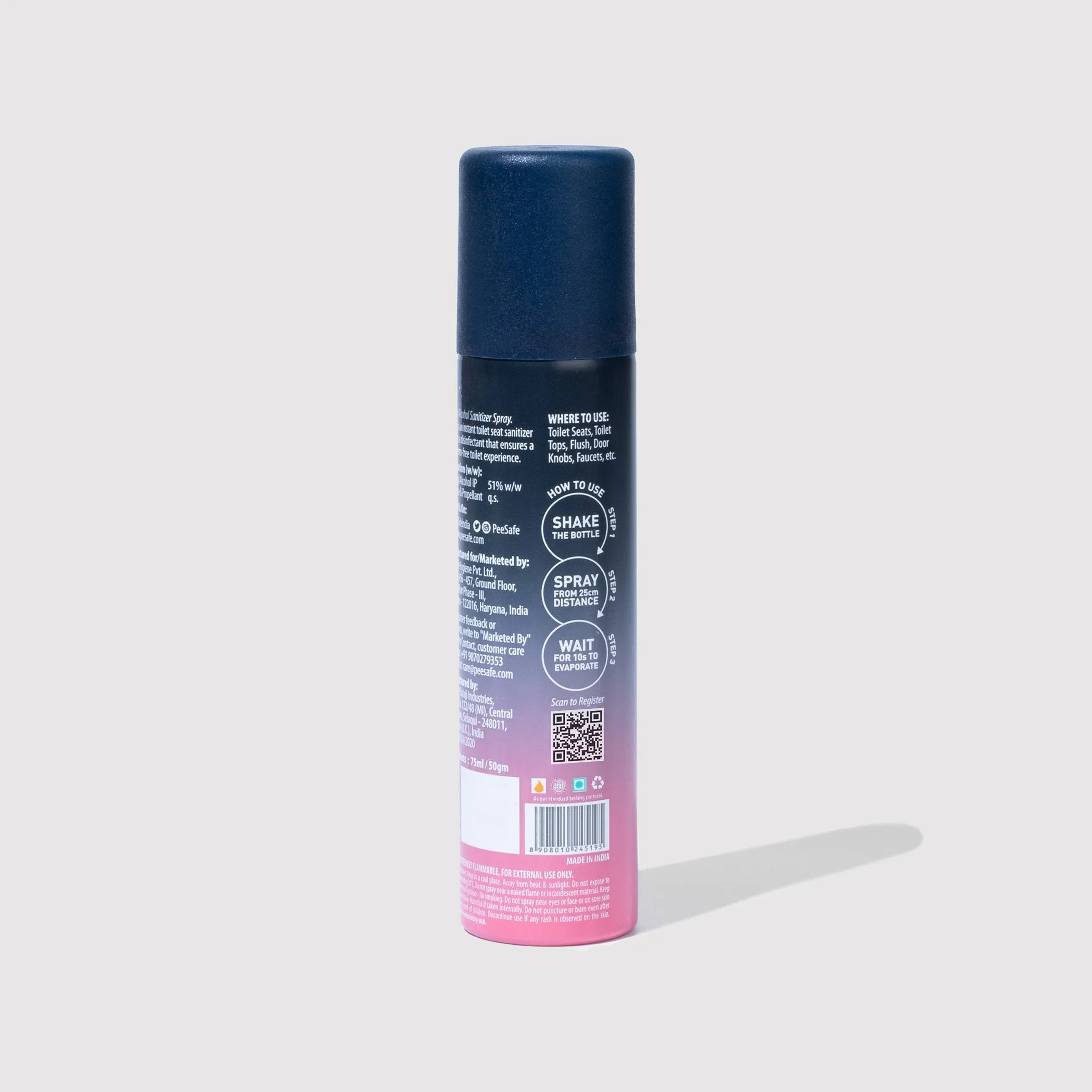 Toilet Seat Sanitizer Spray (Floral) - 75 ML (Pack of 3)