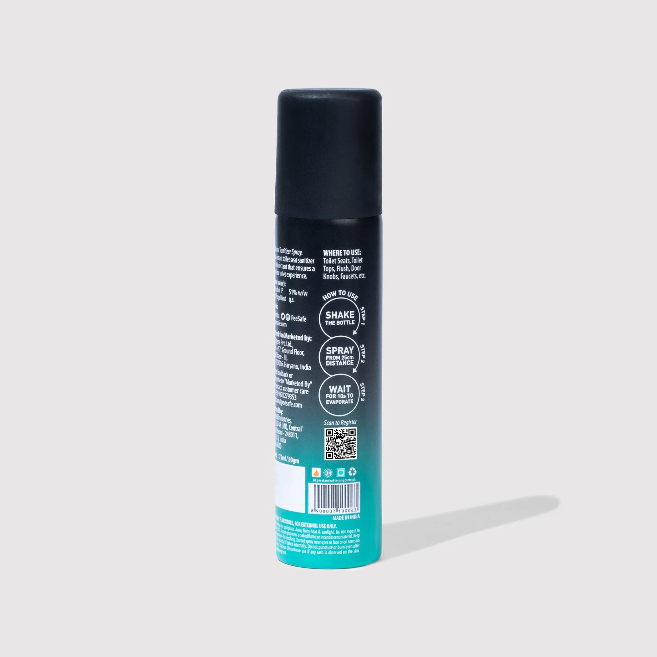 Toilet Seat Sanitizer Spray (Mint) - 75 ML