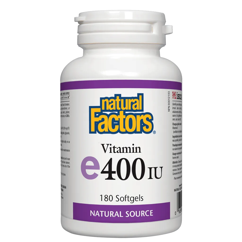 Vitamin E  Natural Source 400 IU, Softgels