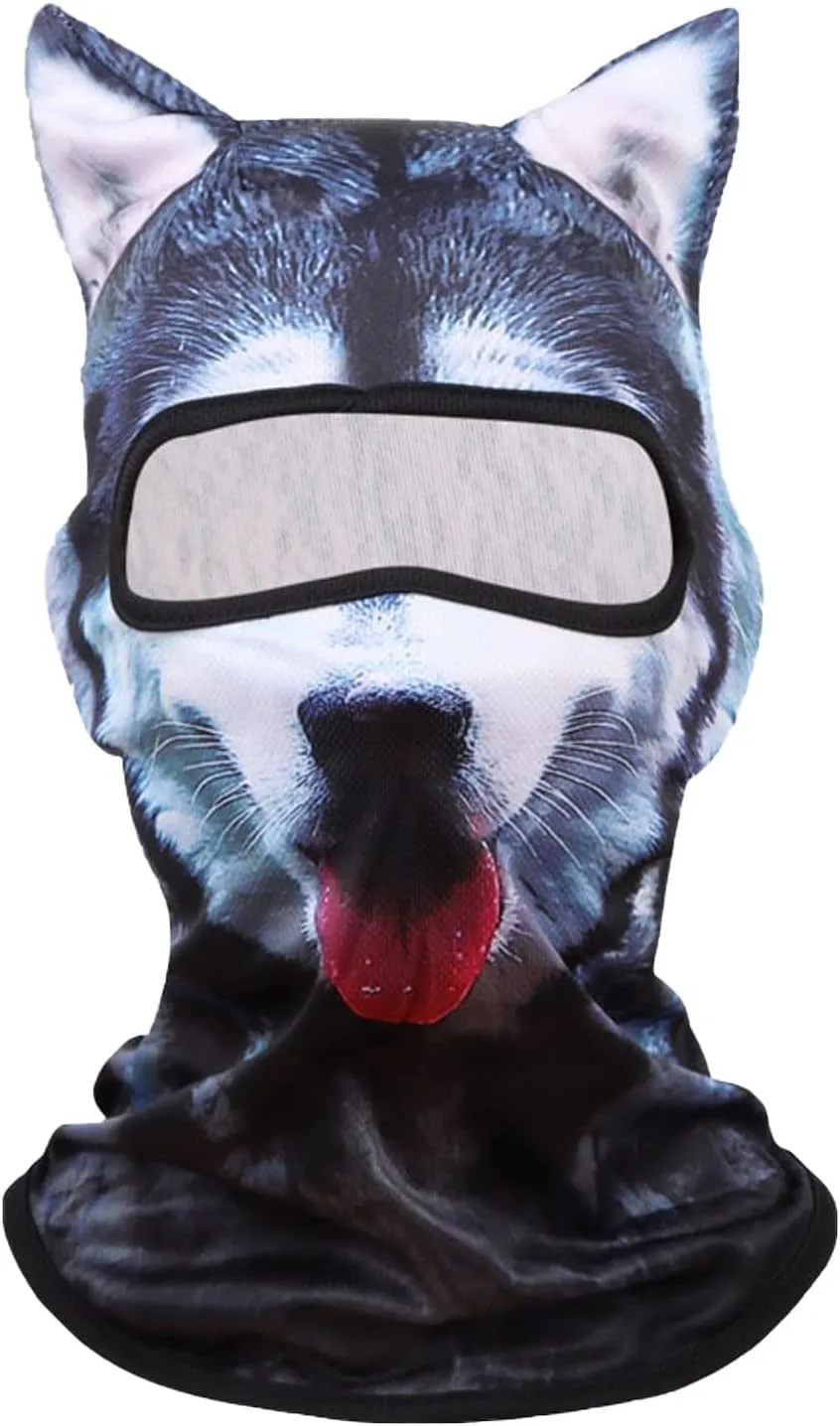 Winter Balaclava Cat Ski Mask Windproof with Ears Cute Full Face Shiesty Mask Animal Ski Face Mask for Outdoor Hiking Riding(1pc-Type-C)